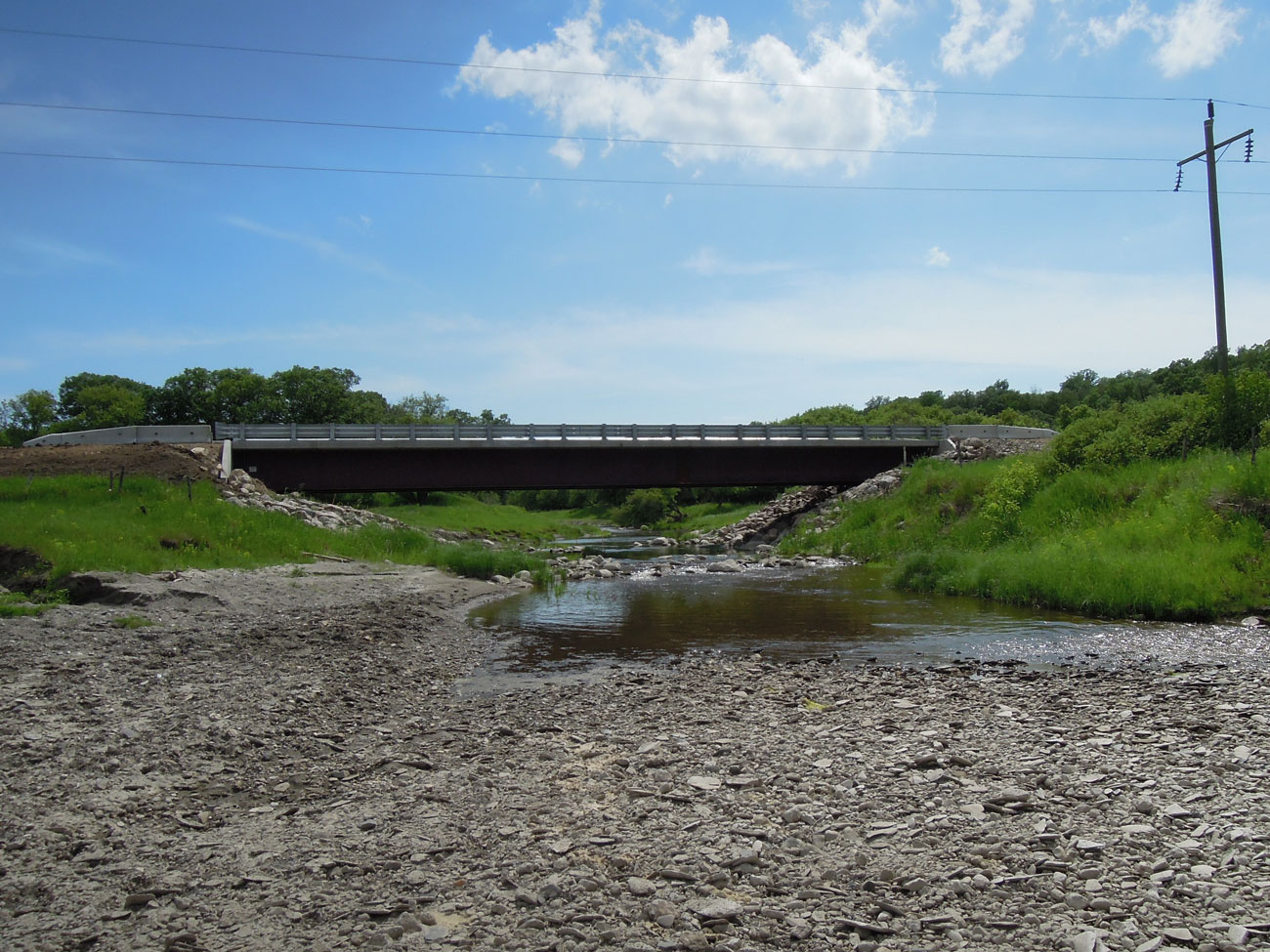 Bridge construction across river - Rapid-Span